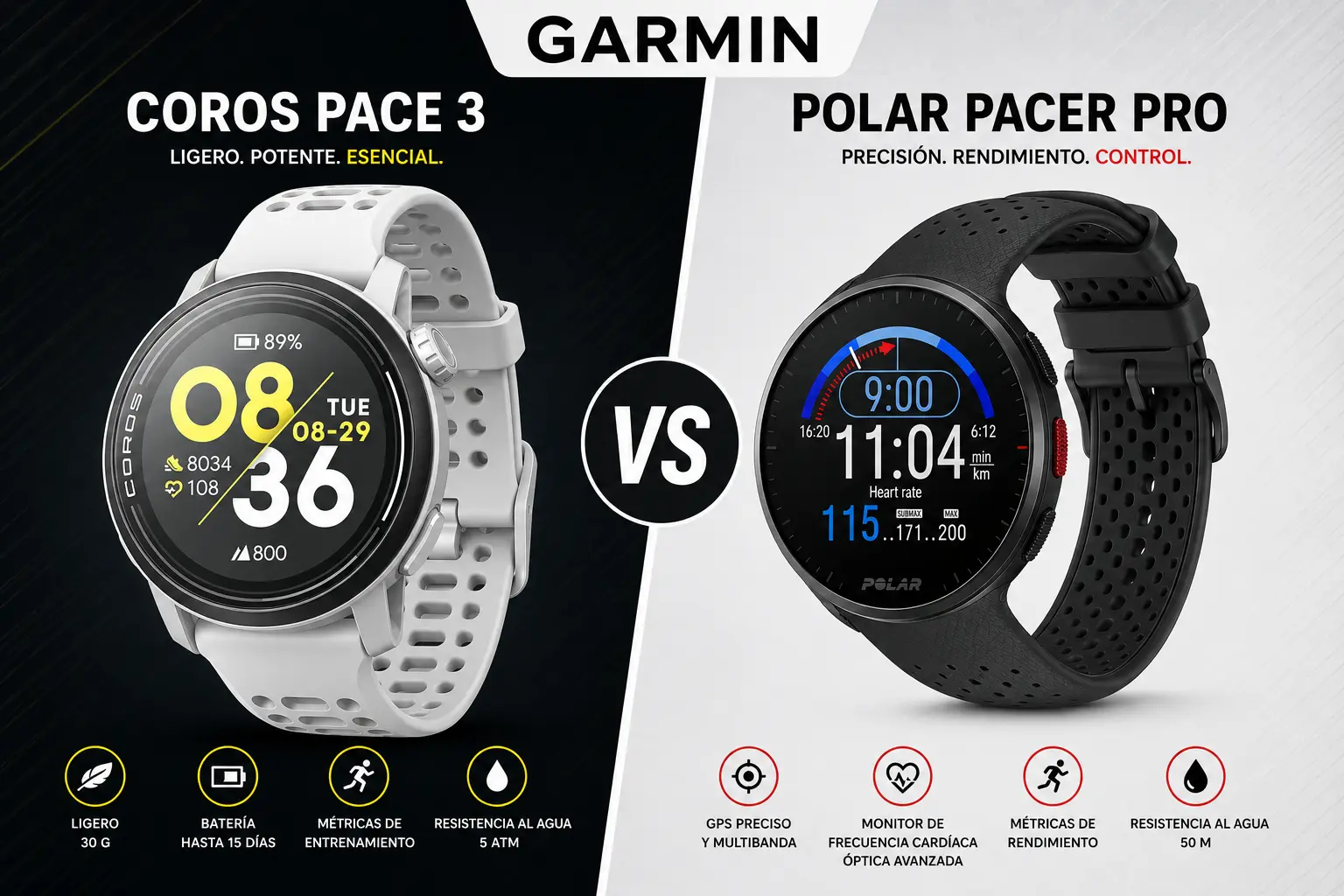 Coros Pace 3 vs Polar Pacer Pro (2026): el duelo de los relojes de running sin pretensiones