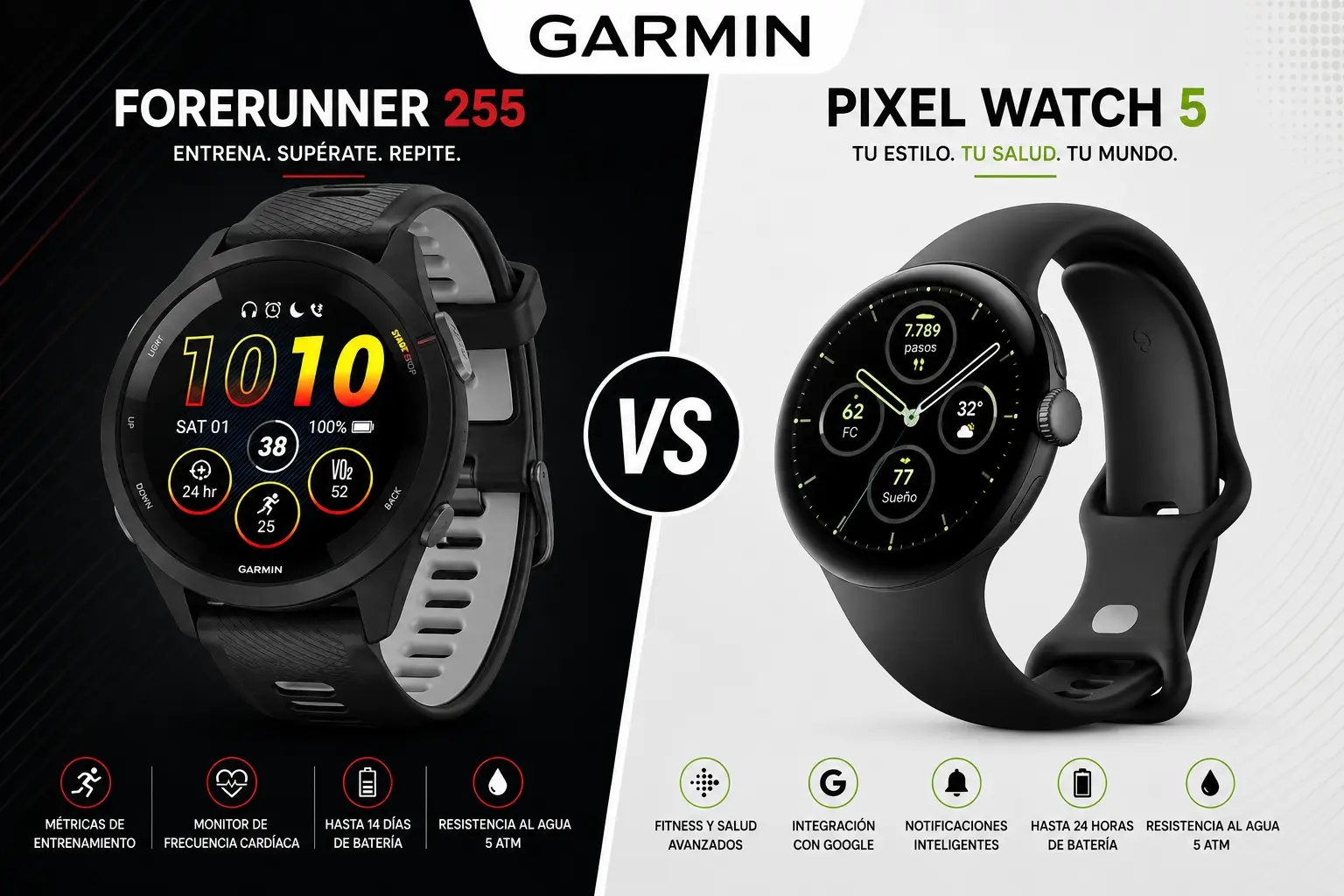 Google Pixel Watch 5 vs. Garmin Forerunner 265: ¿cuál elegir para correr?