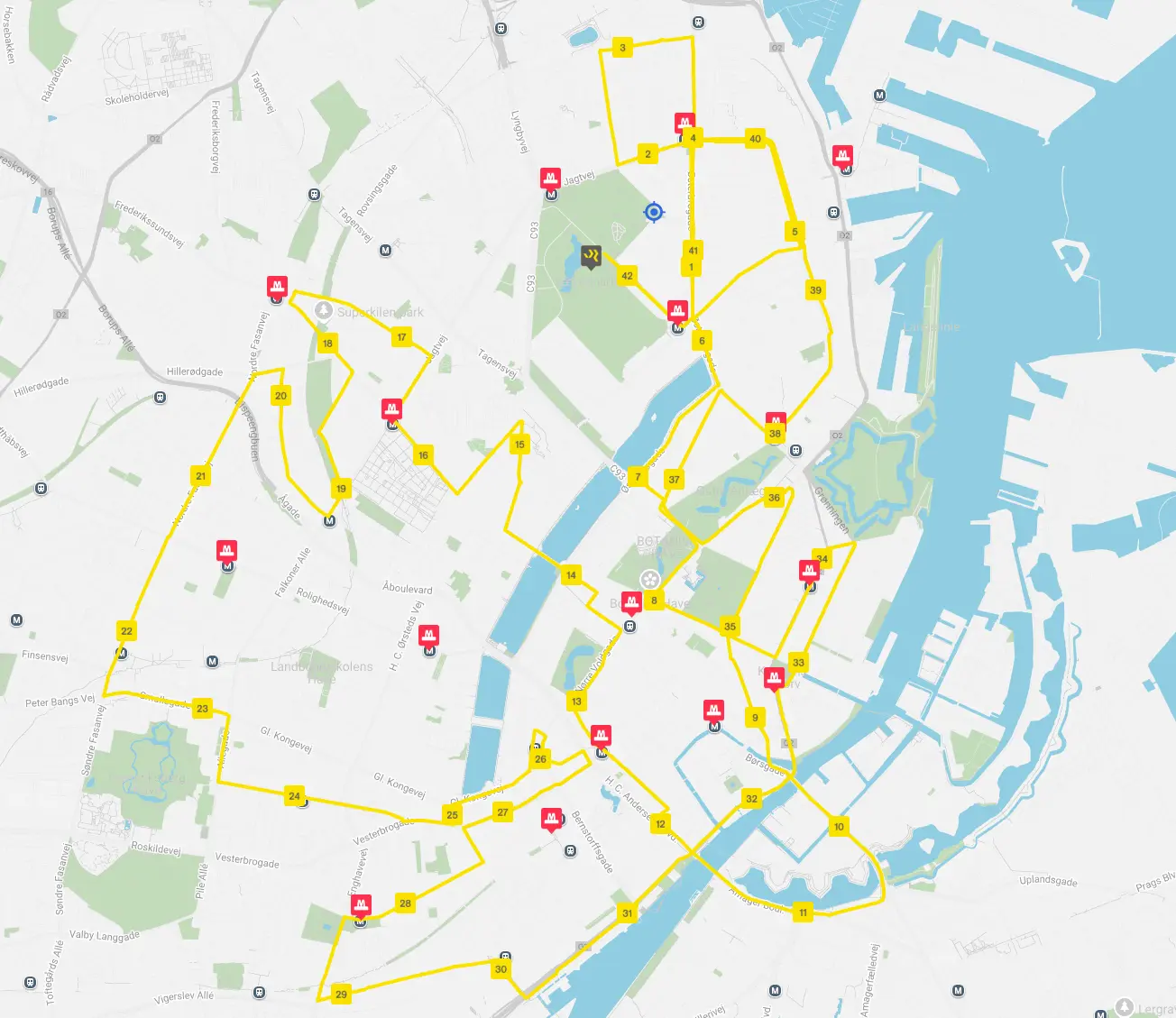 Mapa que mostra el recorregut de la cursa