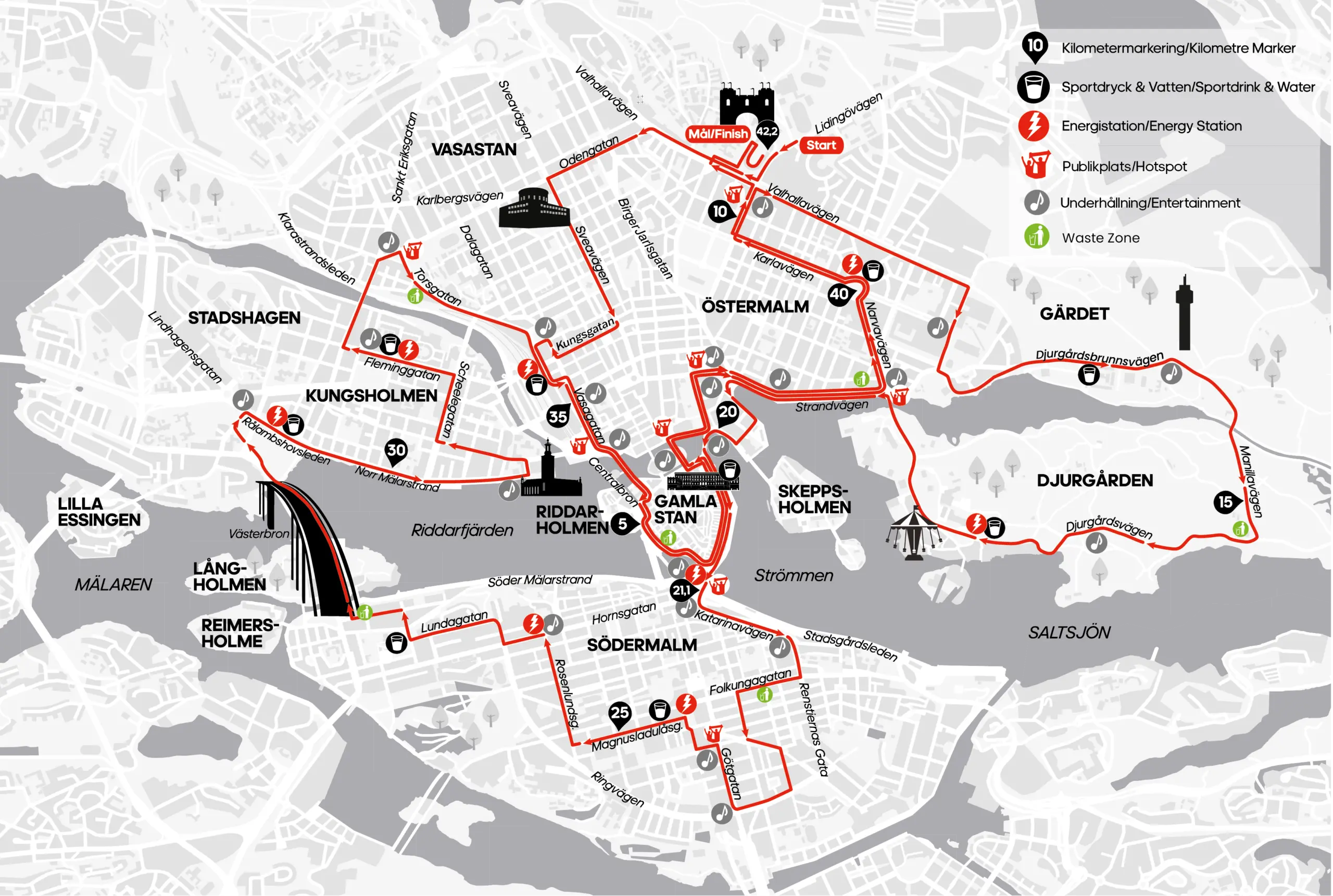 Map showing the race route