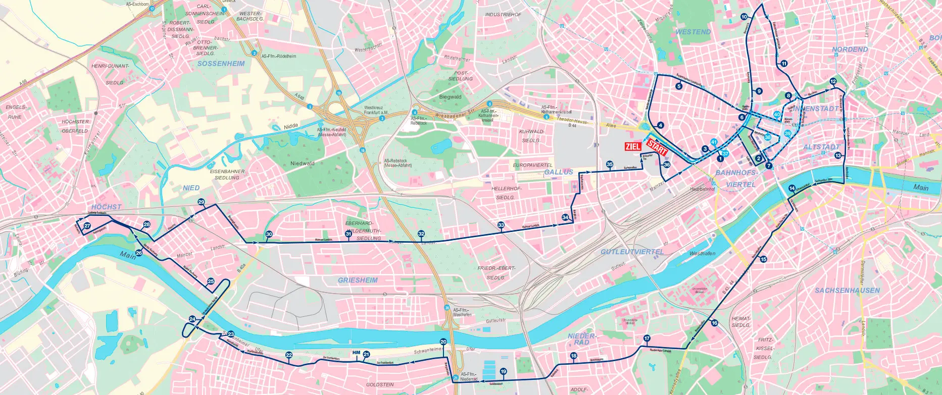 Mapa que mostra el recorregut de la cursa