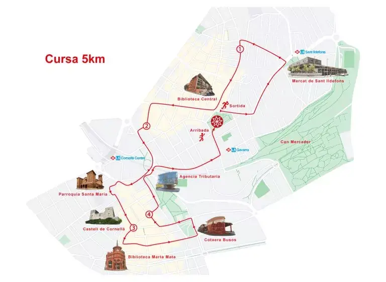 Mapa que muestra el recorrido de la cursa