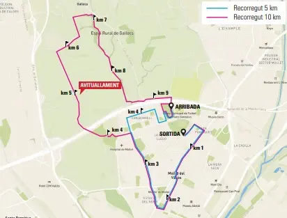 Mapa que muestra el recorrido de la cursa