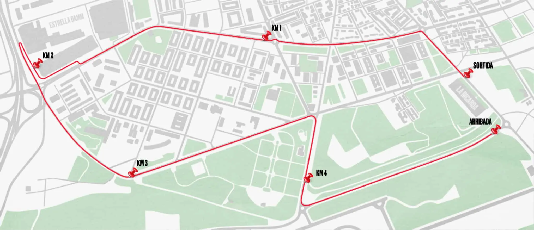 Mapa que muestra el recorrido de la cursa