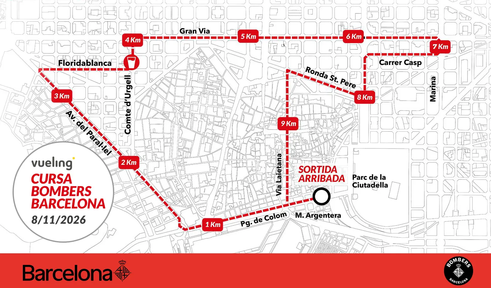 Mapa que muestra el recorrido de la cursa