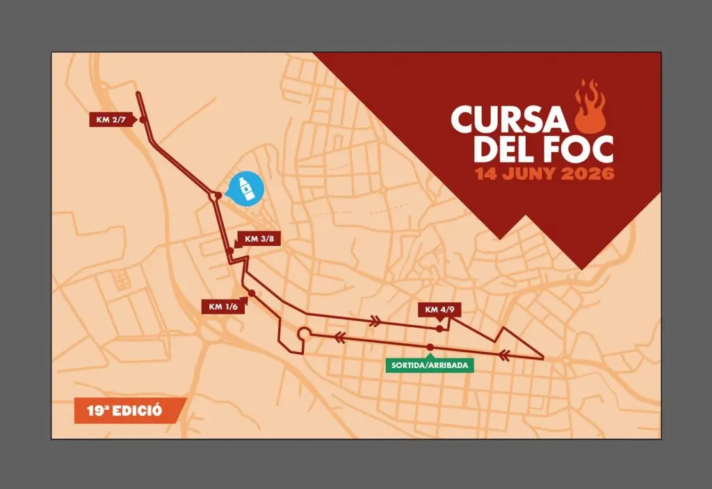 Mapa que mostra el recorregut de la cursa