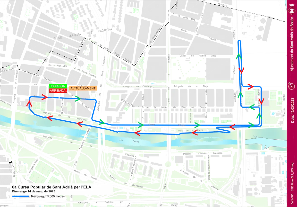 Mapa que muestra el recorrido de la cursa