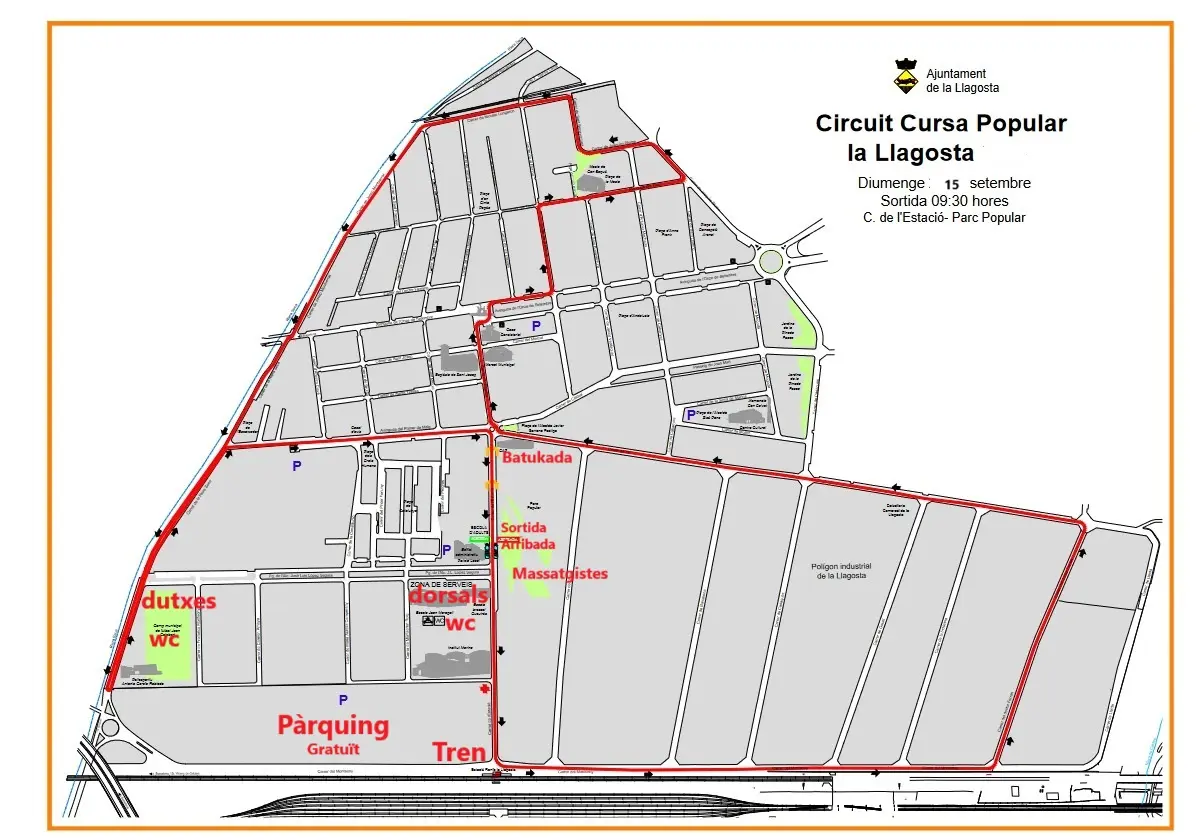 Map showing the race route