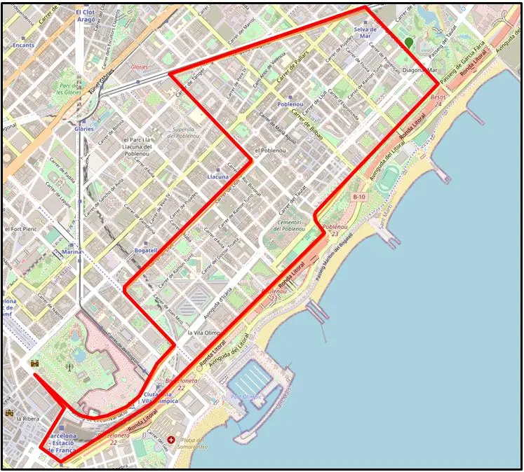 Mapa que muestra el recorrido de la cursa
