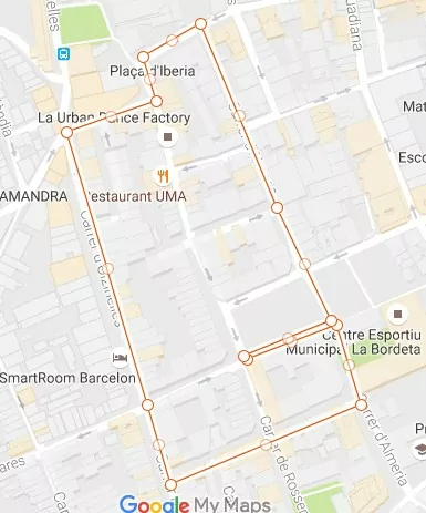 Map showing the race route