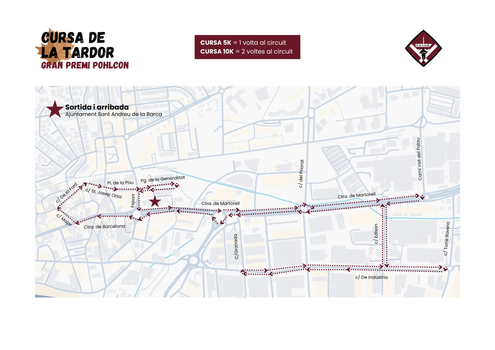 Mapa que muestra el recorrido de la cursa