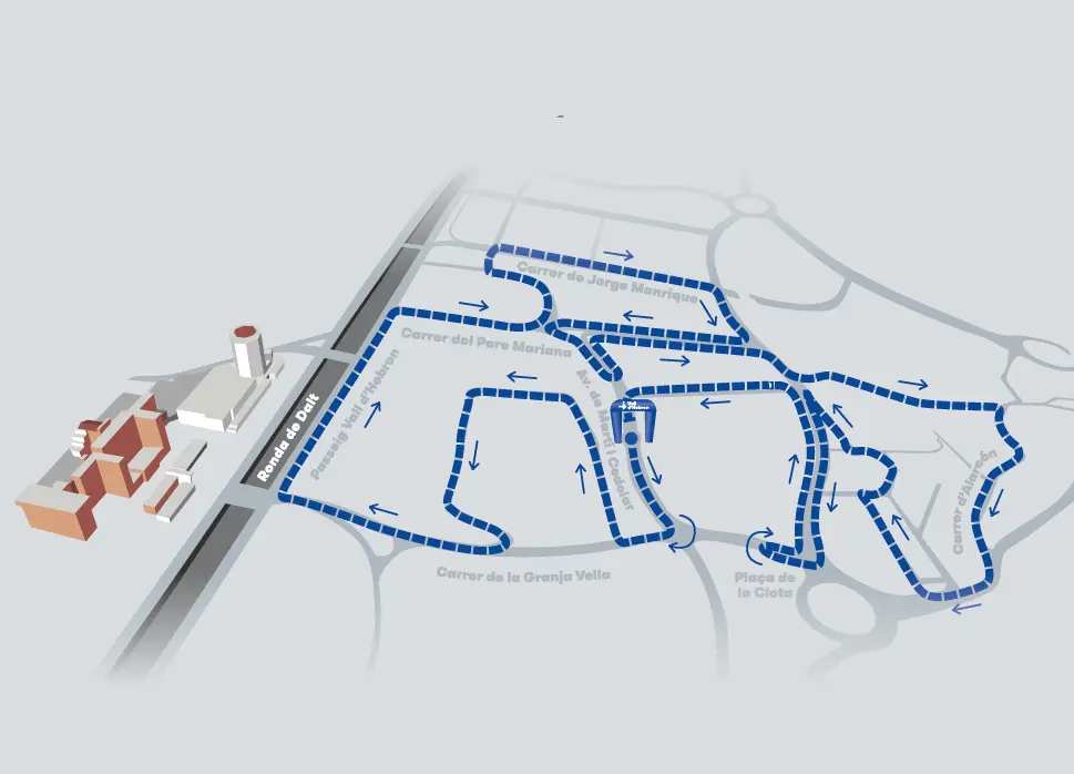 Mapa que muestra el recorrido de la cursa