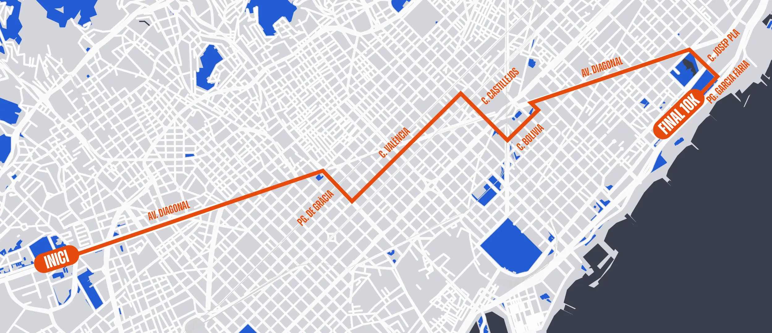 Mapa que muestra el recorrido de la cursa