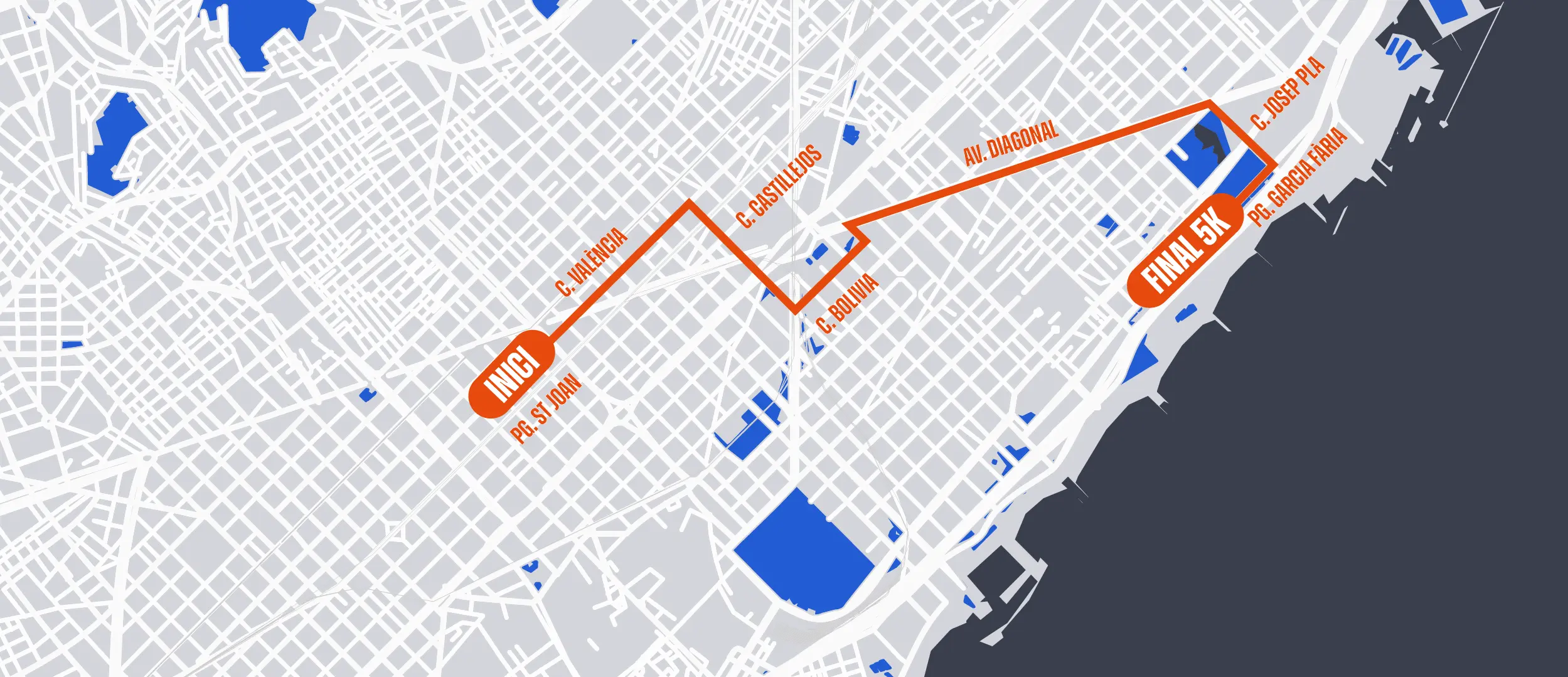 Mapa que muestra el recorrido de la cursa