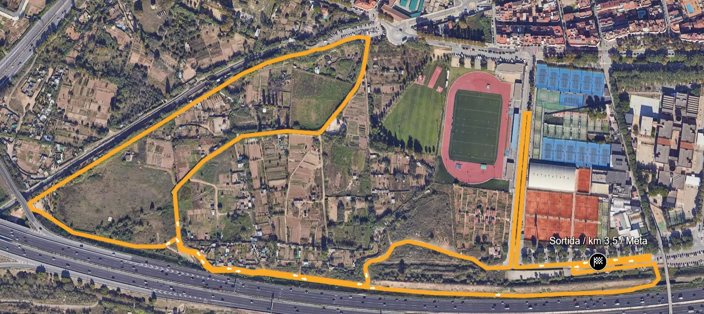 Mapa que muestra el recorrido de la cursa