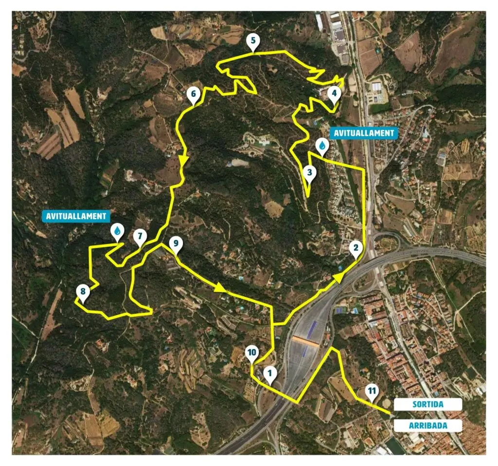 Map showing the race route