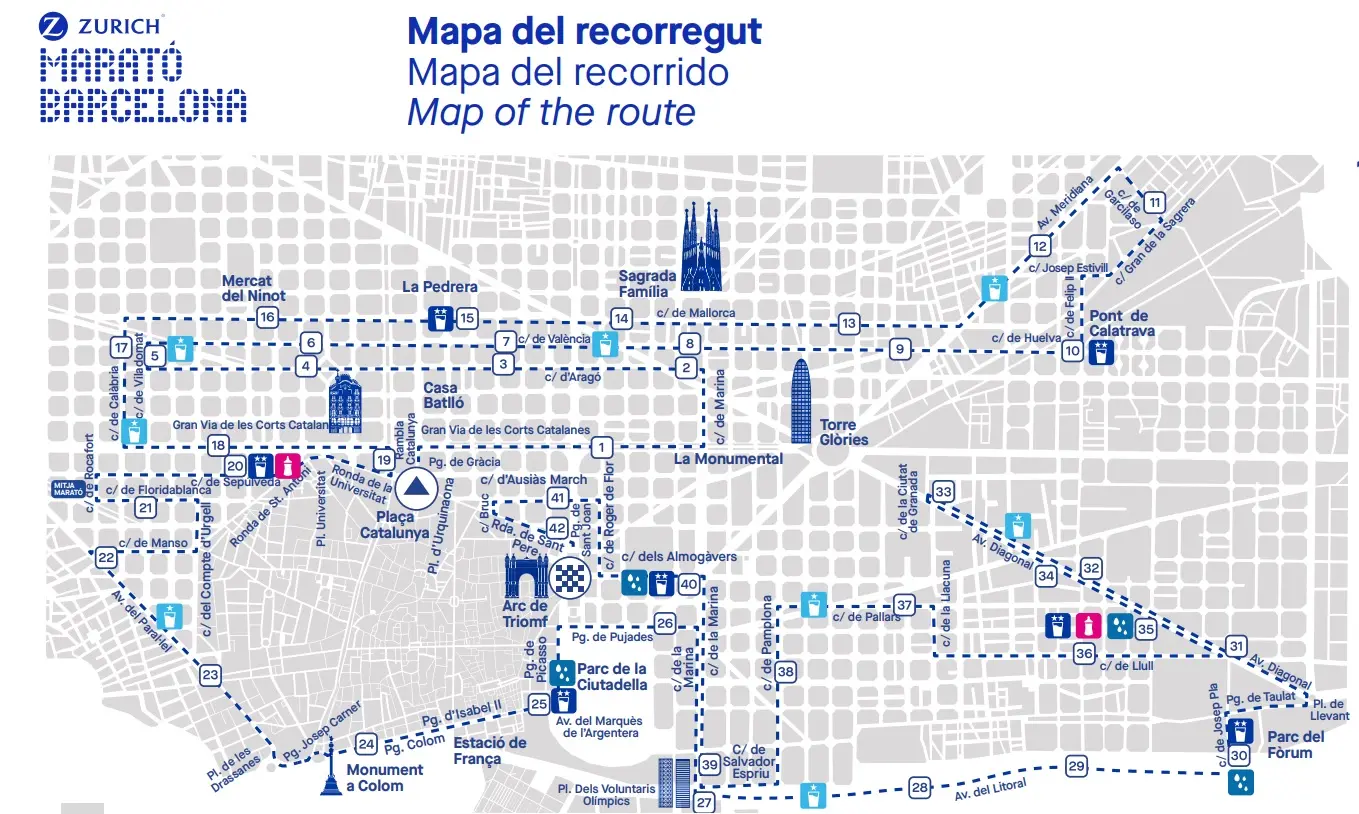 Mapa que muestra el recorrido de la cursa
